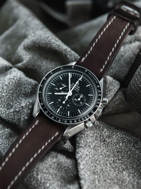 omega speedmaster professional original leather strap|omega leather watch straps.